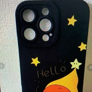 SHEIN Black Star and Flame Phone Case